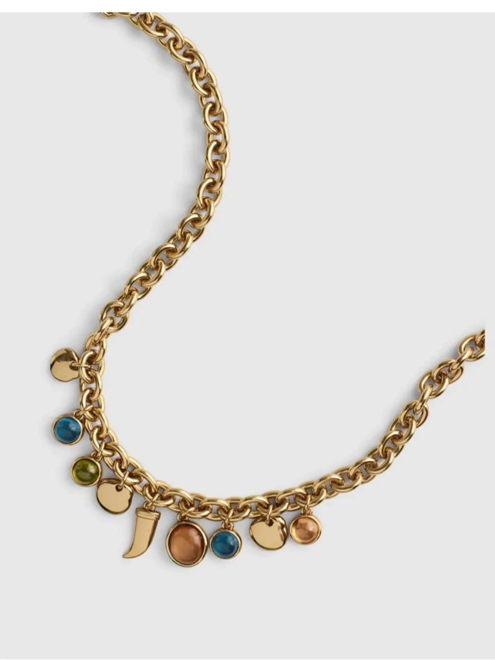 Madewell NWT Chunky Oval Chain Charm Necklace $78 Retail - Picture 2 of 3